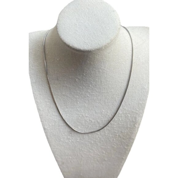 Vintage Milor Italy 925 Sterling Silver Snake Serpentine Chain 18” Necklace - Picture 1 of 12